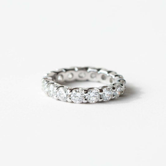 Eternal Light – 14KT Gold Diamond Eternity Band Featuring 4.00 Carats of Round Brilliance