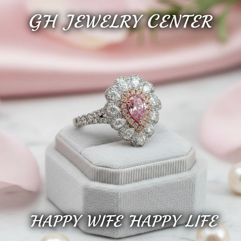 18KT Gold Pink Diamond Petal Grace Ring – 1.42 Cts