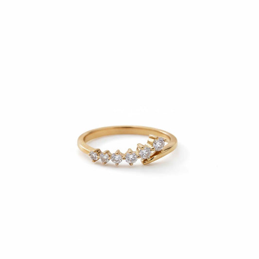 14K Gold Diamond Contour Band – 0.31 Carats of Radiant Brilliance