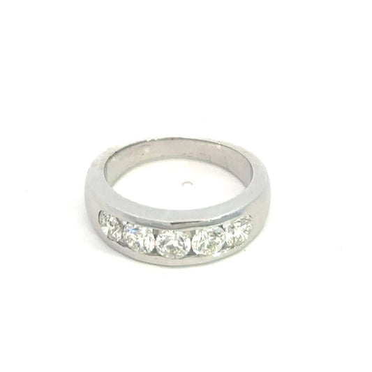 Men’s 14KT Gold Channel Set Diamond Ring –( 2.00 CT. TW.) Round Brilliant Cut