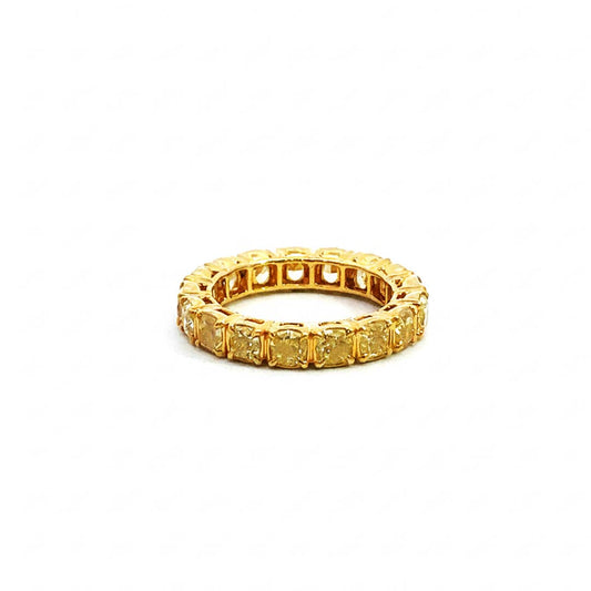 18KT Gold Fancy Yellow Diamond Eternity Band – 5.35 Cts