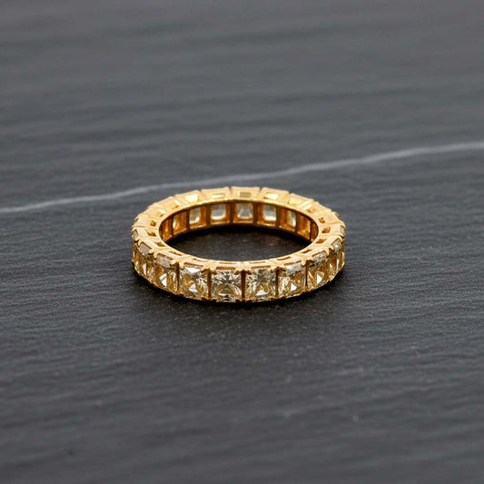 18KT Gold Fancy Yellow Diamond Eternity Band – 5.00 Cts