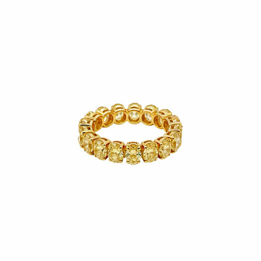 18KT Gold Fancy Yellow Diamond Eternity Band – 4.59 Cts
