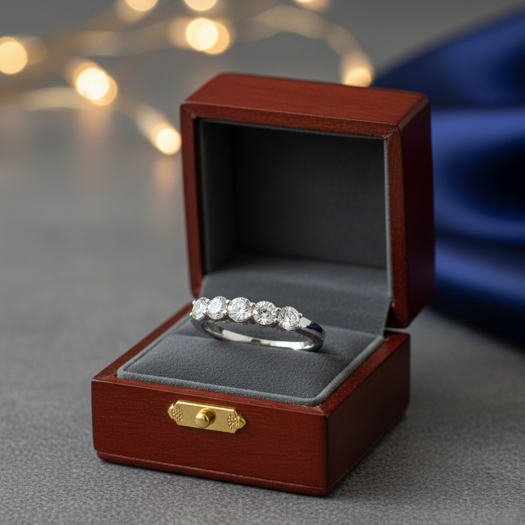 1.00 CT Diamond 5-Stone Ring in 14KT WG  SPECIAL SALE!