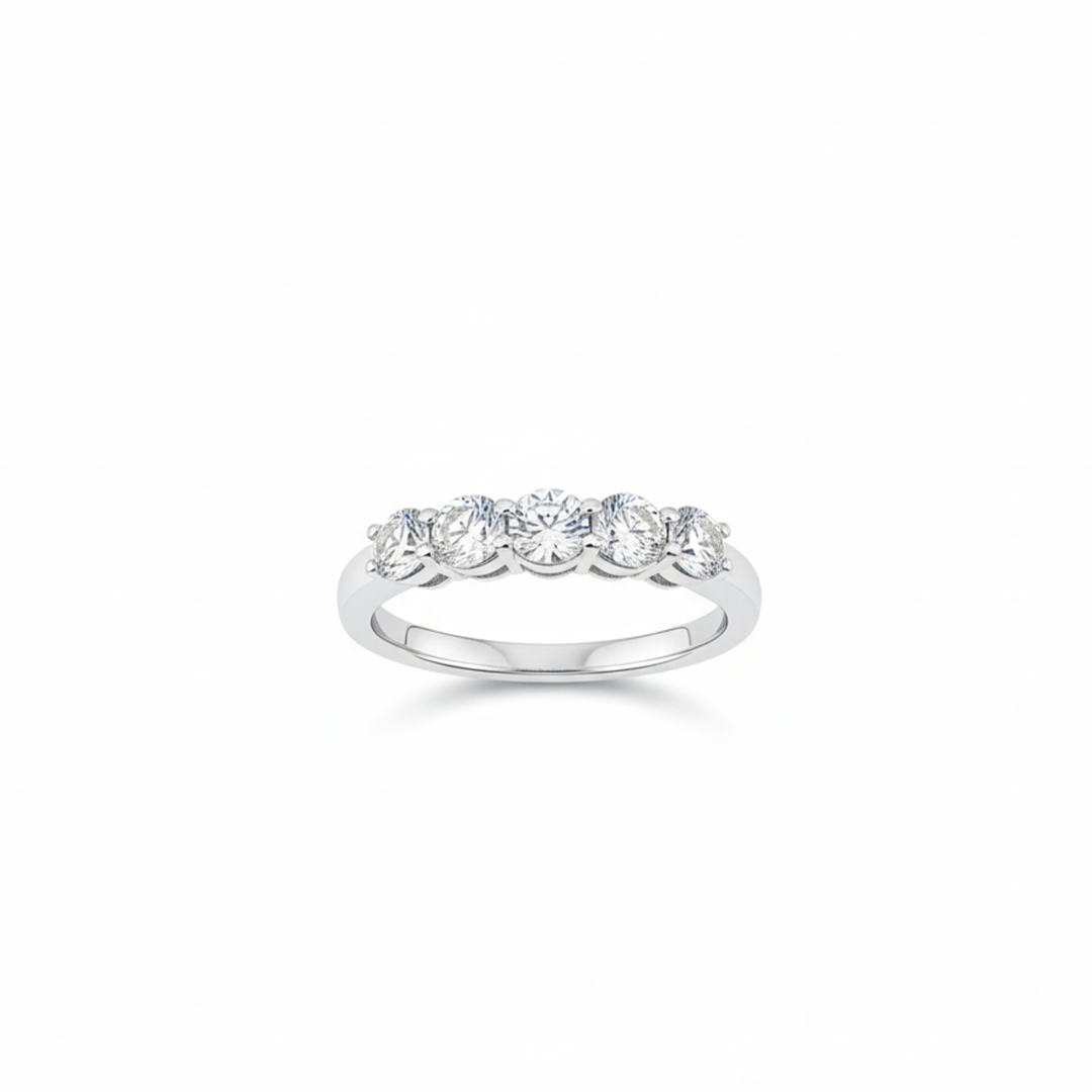 1.00 CT Diamond 5-Stone Ring in 14KT WG  SPECIAL SALE!