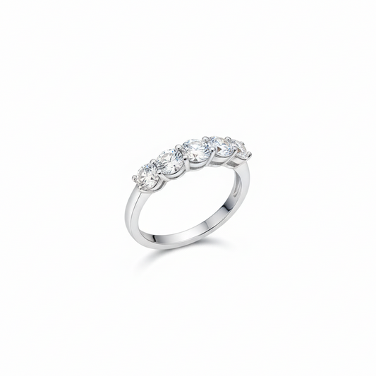 2.00 CT Diamond 5-Stone Ring in 14KT White Gold  Special Price Event!