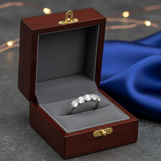 2.00 CT Diamond 5-Stone Ring in 14KT White Gold  Special Price Event!